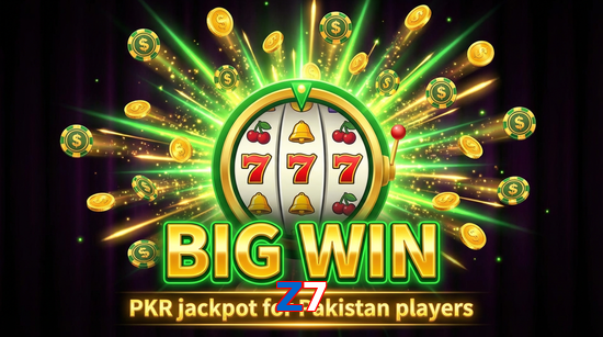 Big win animation on Z7 slot game